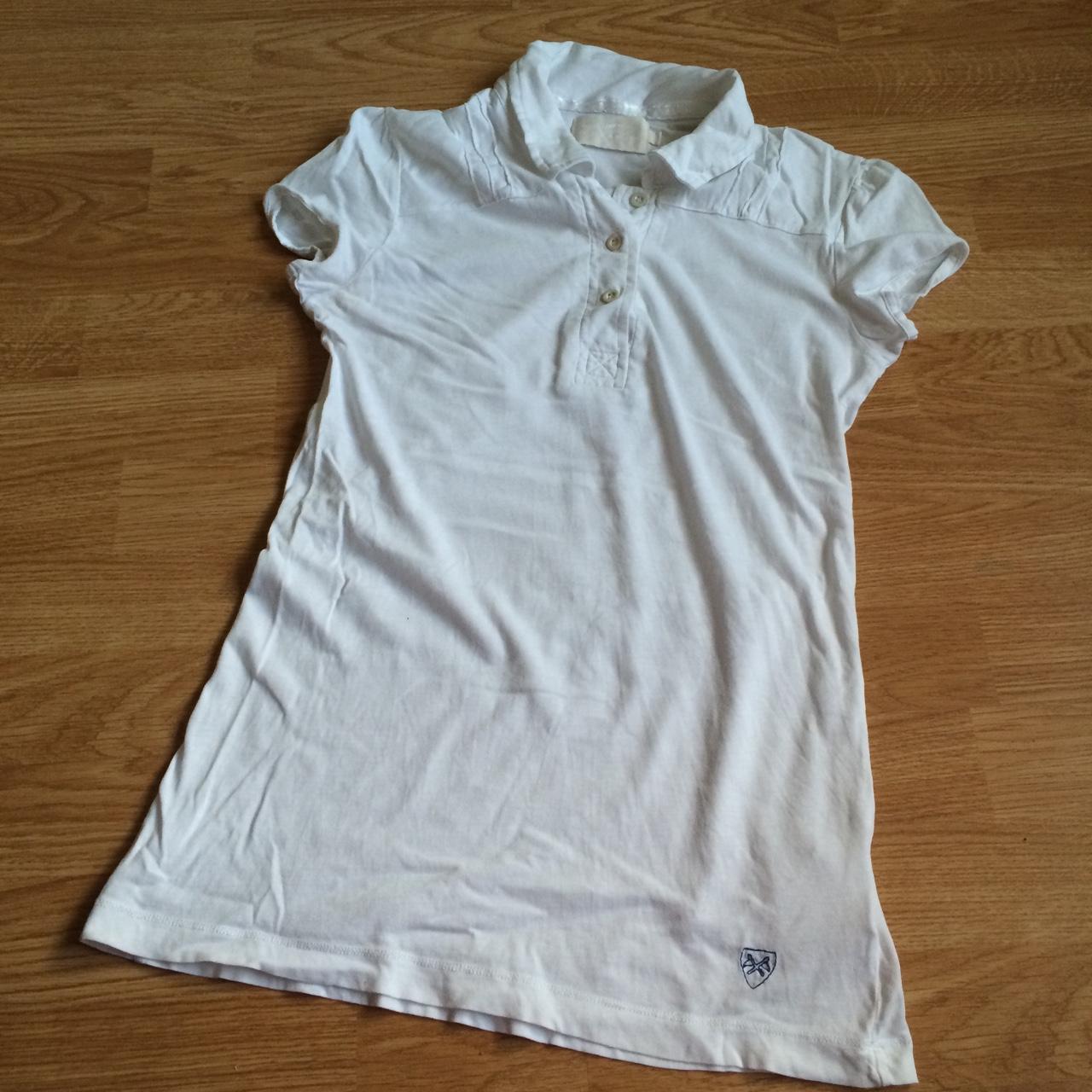 Burberry ladies White Tshirt. Nice details around... - Depop