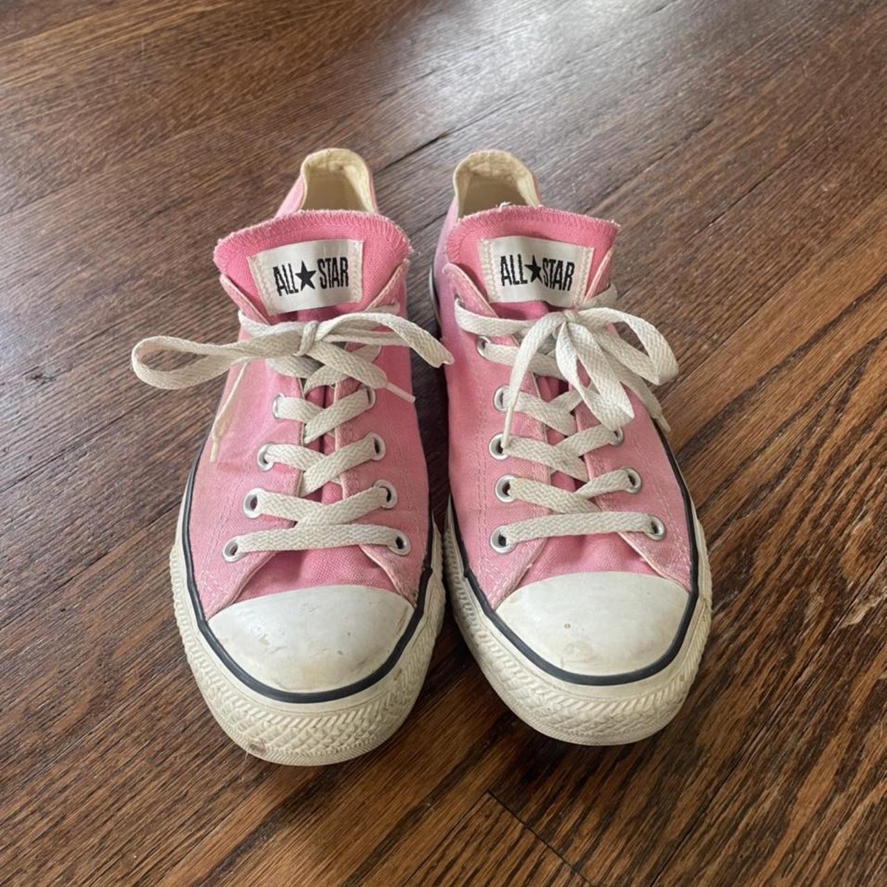 Pink Low-top Converse - marked Mens 7.5 Womens 9.5.... - Depop