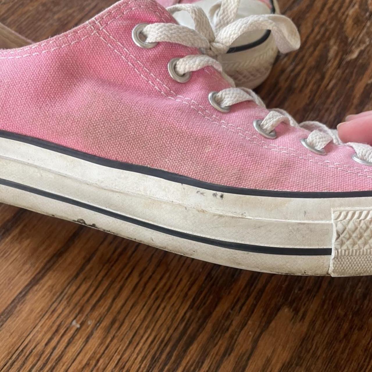 pink low top converse