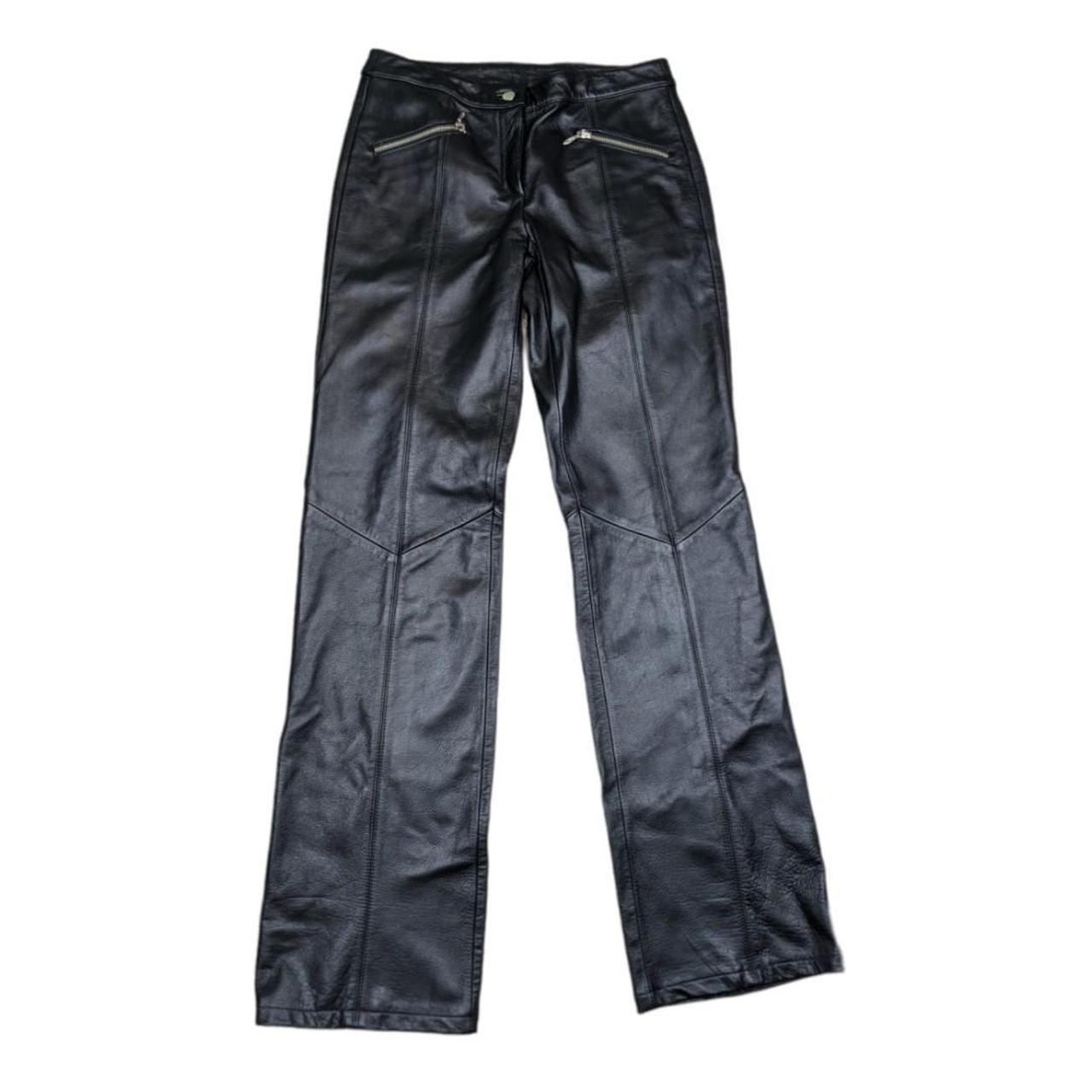 Women's Black Leather Pants