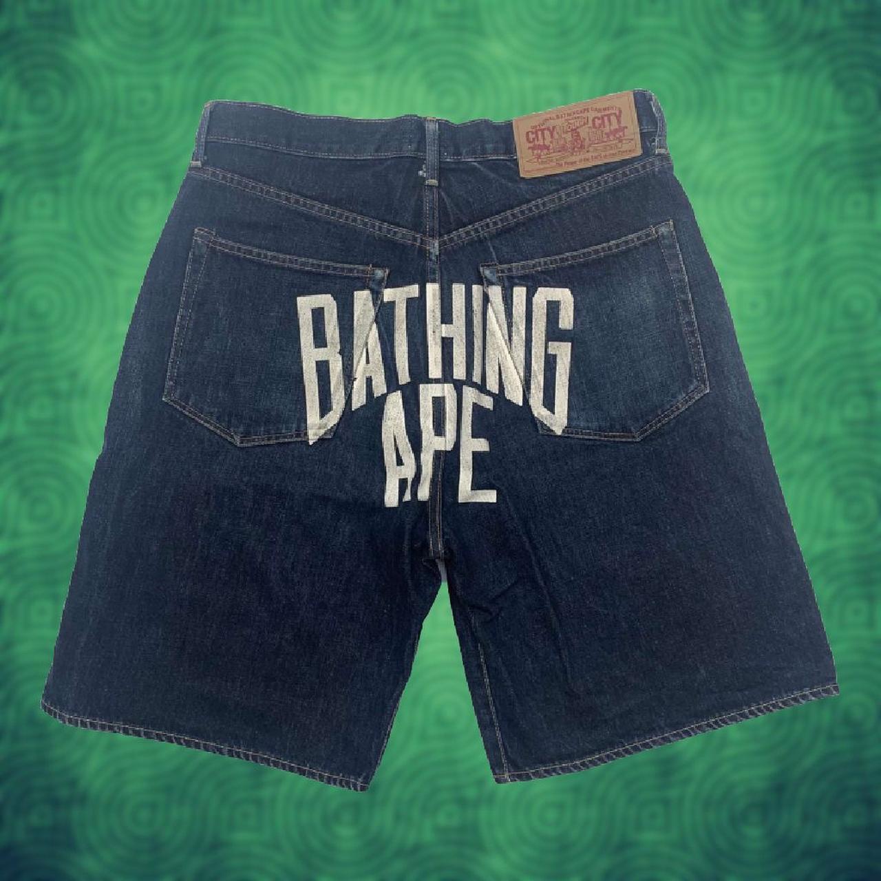 BAPE Men's Blue and White Shorts