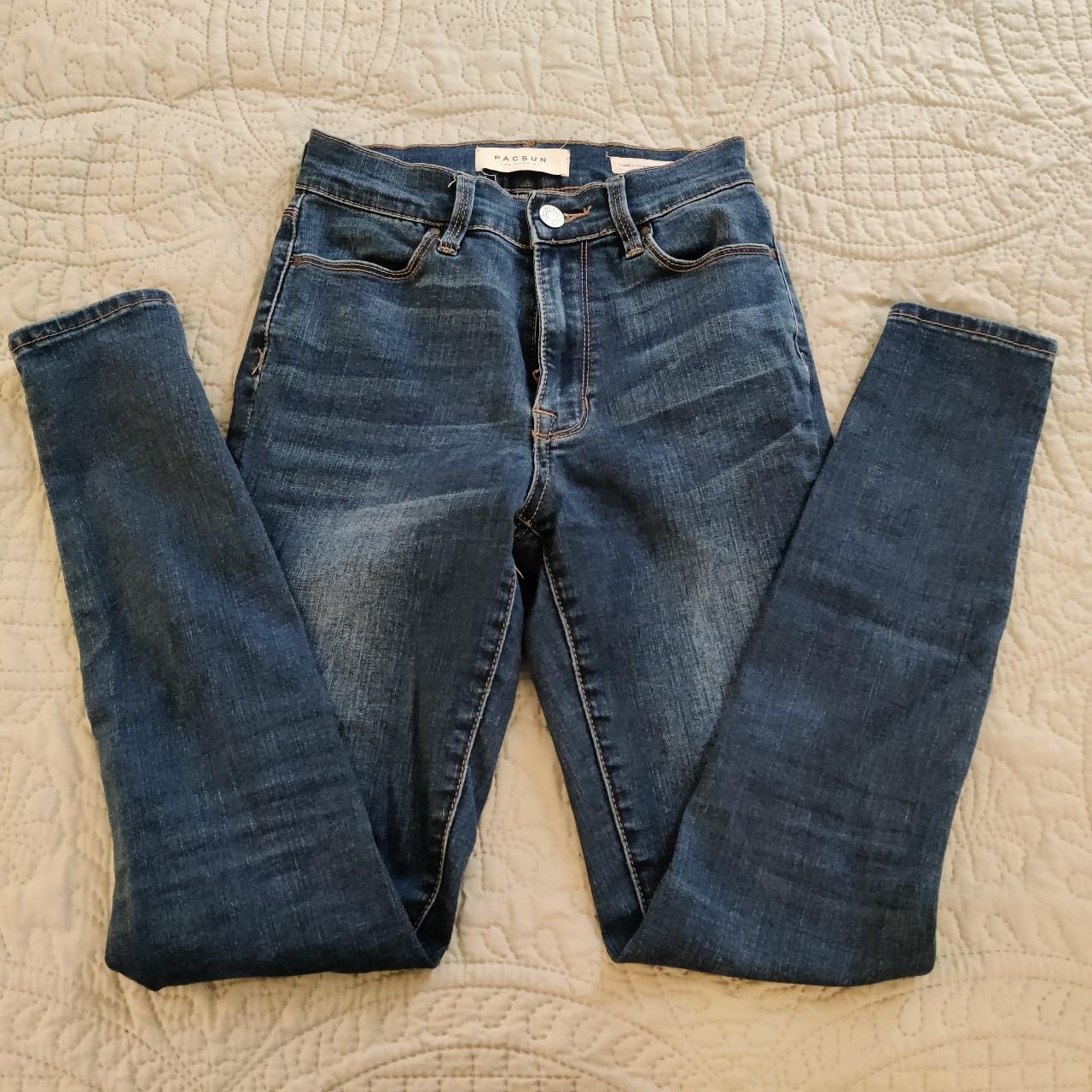 pacsun ultra skinny high rise jeans size: 22... - Depop