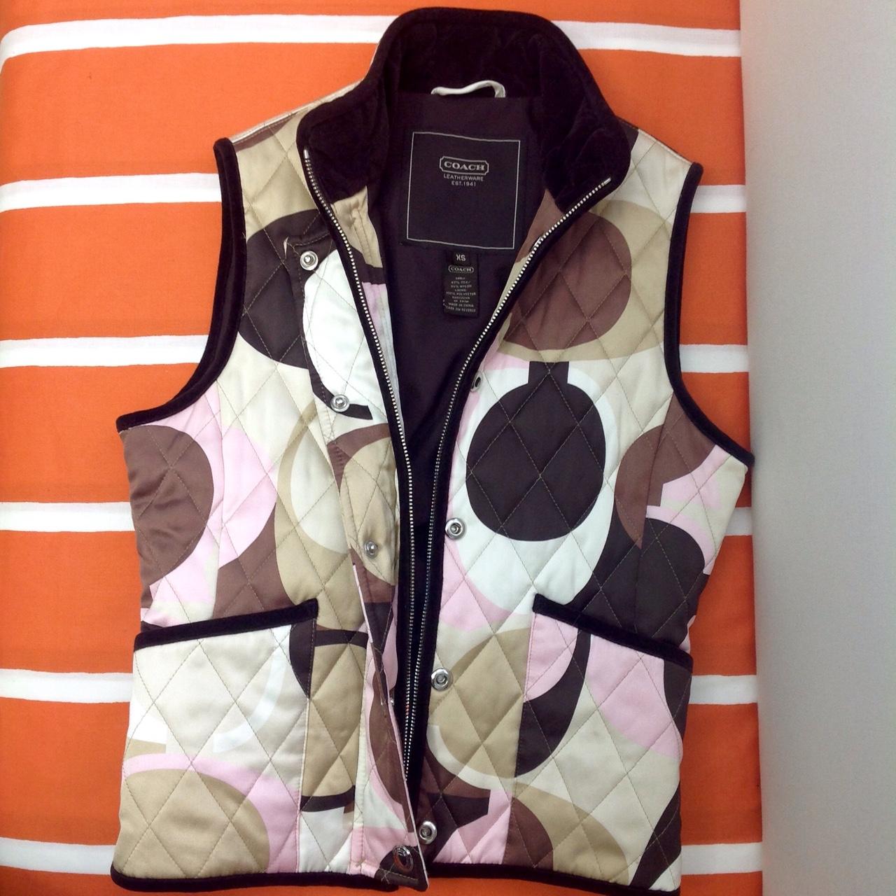 coach quilted vest