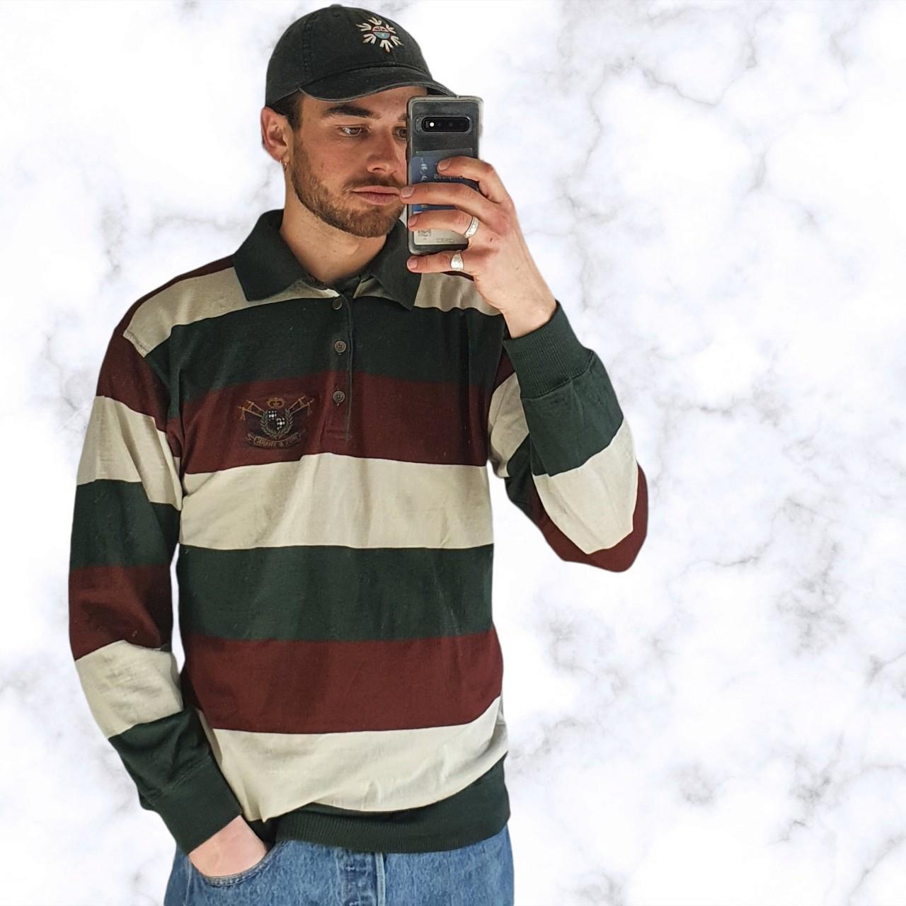💥 Paul & Shark Polo Longsleeve red/white/green,... - Depop