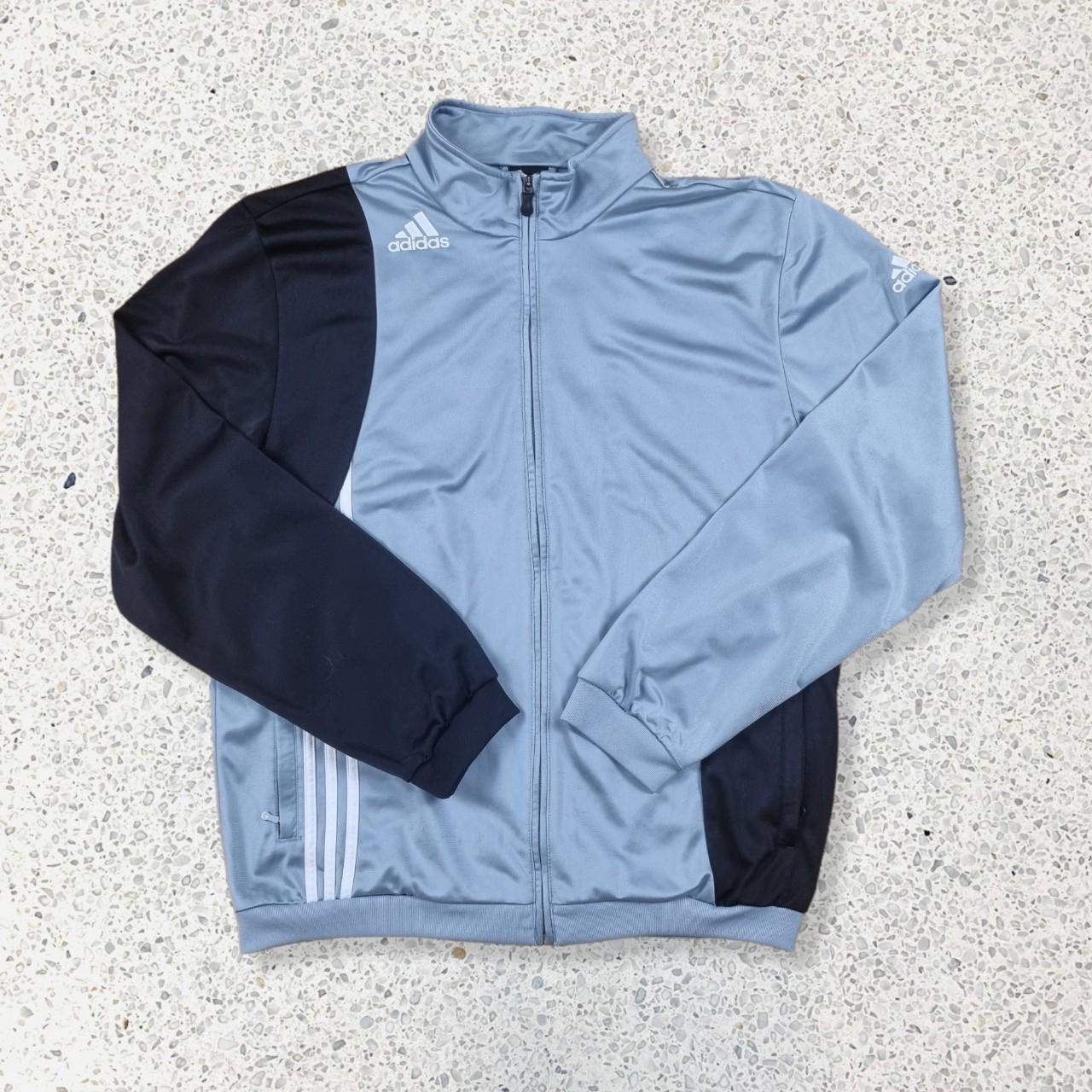 💥 Adidas Trackjacket grey/black/white, 90s Cond:... - Depop