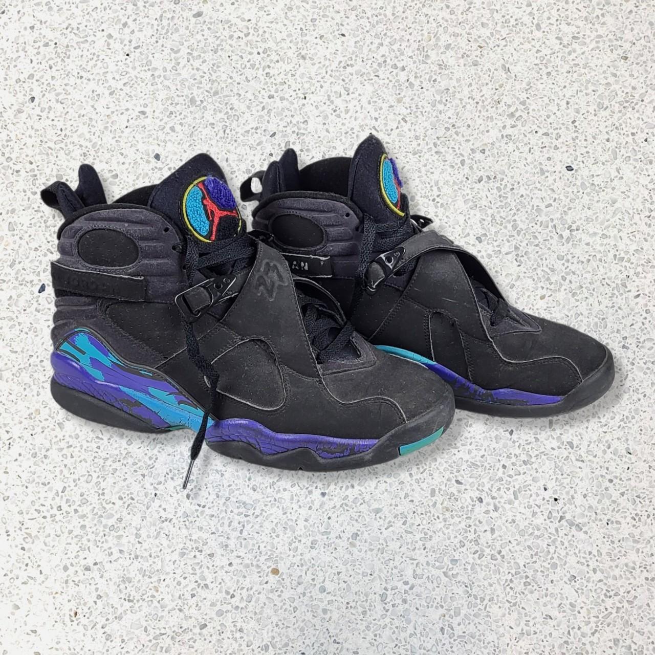air jordan retro 8 black purple aqua