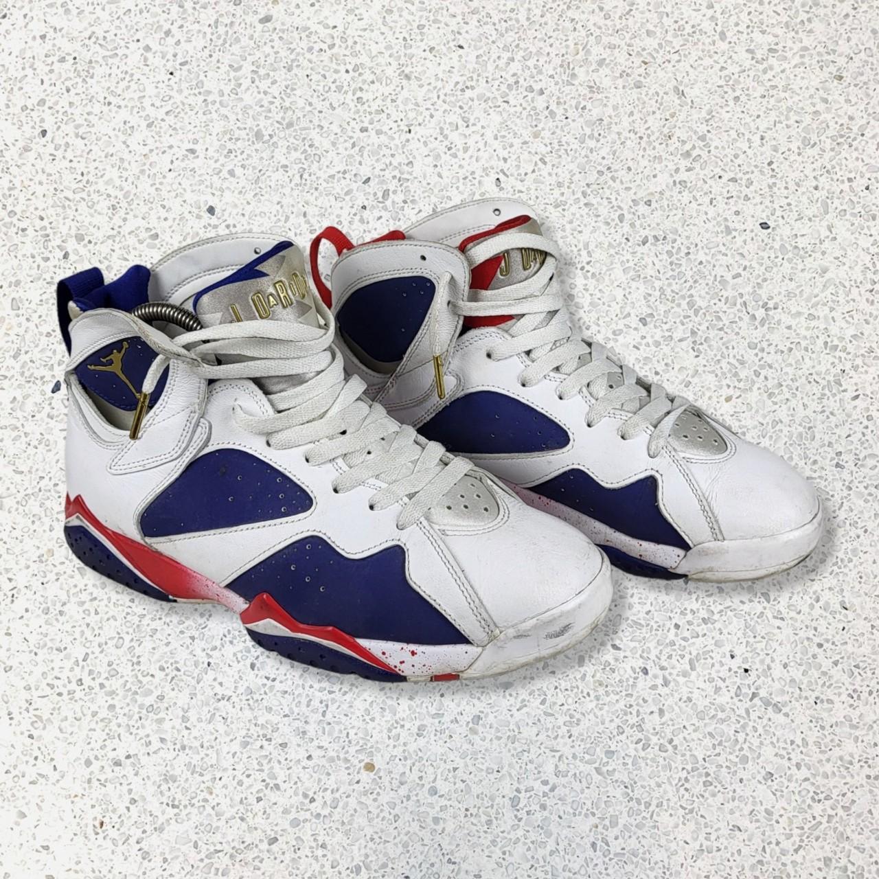 💥 Air Jordan Retro 7 Tinker Alternate white/navy... - Depop