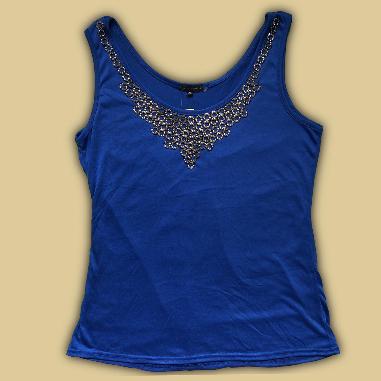 Product Image 1 - Blue tank top blouse with
