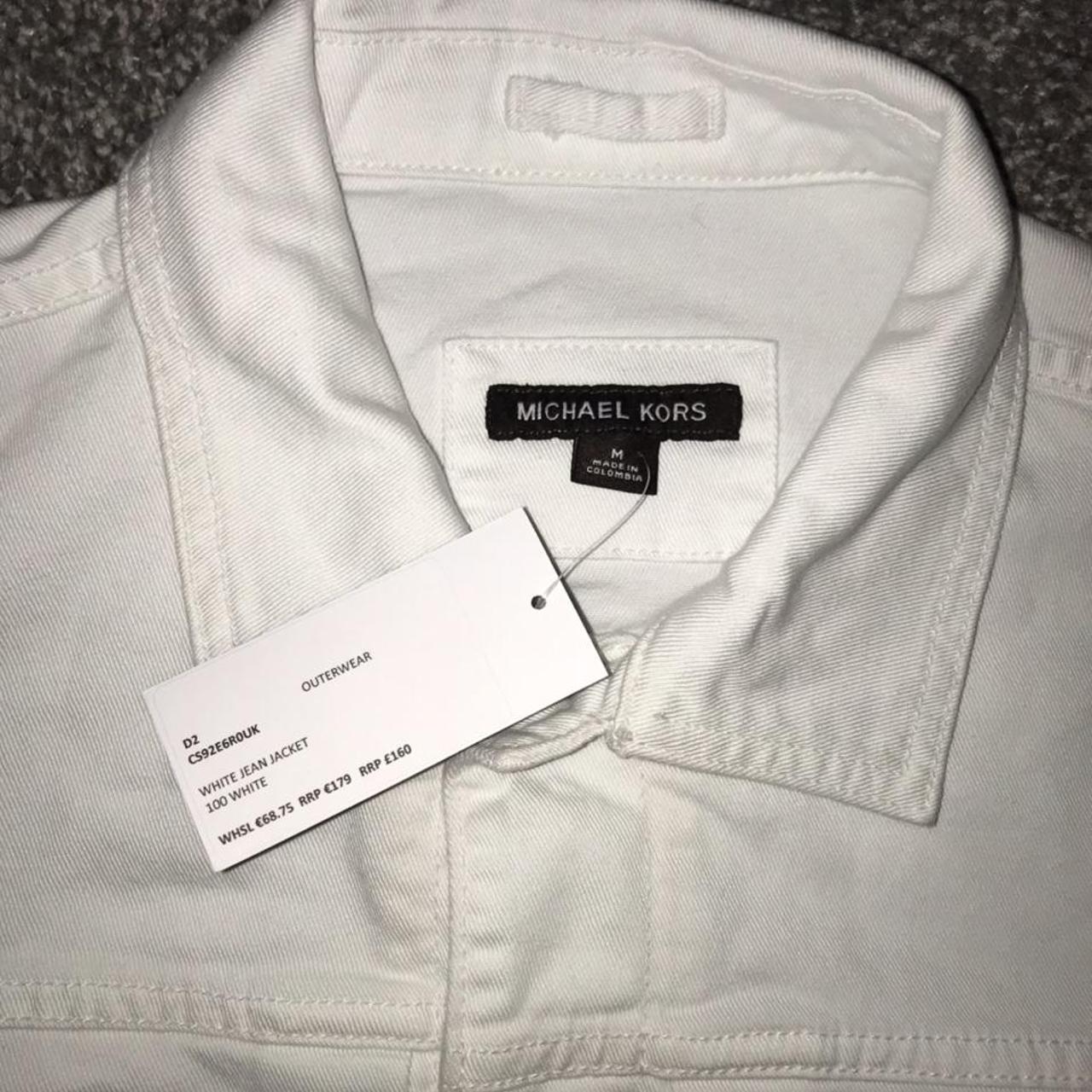 Michael Kors Men's White and Silver Jacket | Depop