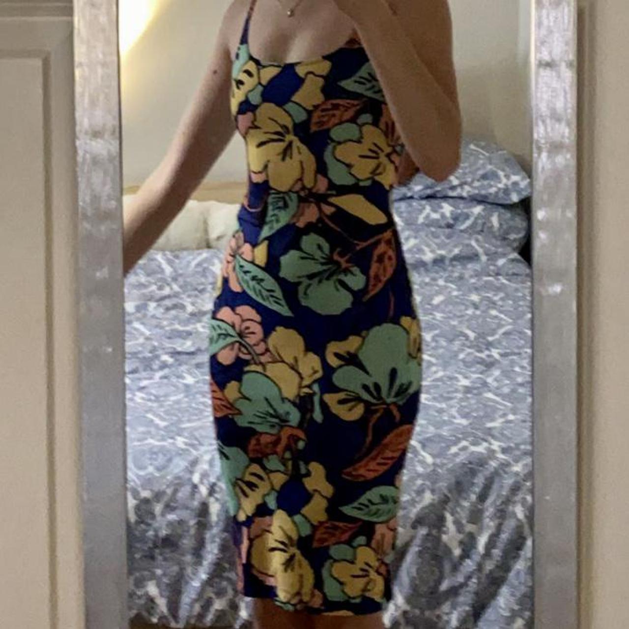 zara floral bodycon dress