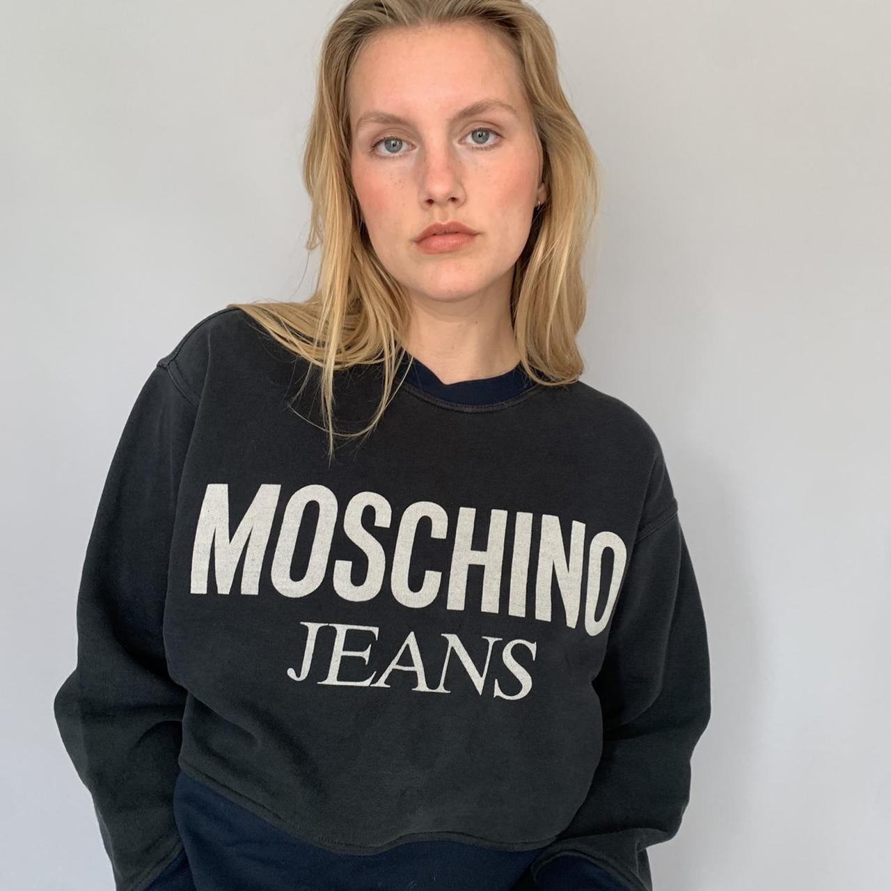 Vintage authentic Moschino jeans spellout logo... - Depop