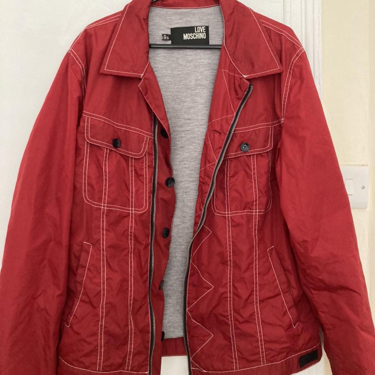 red moschino jacket