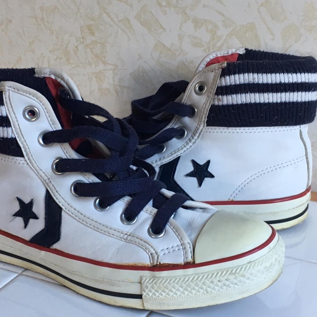 Converse Women's Navy and White Trainers (2)