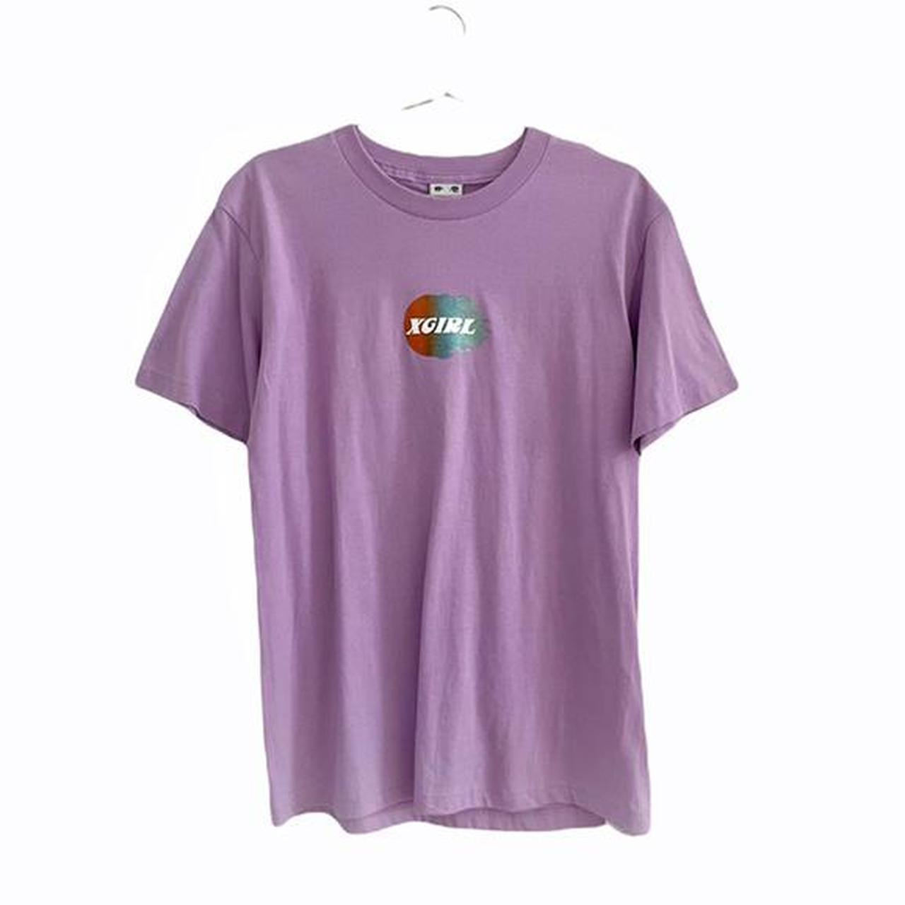 X-Girl  Women's Pink and Purple T-shirt (4)