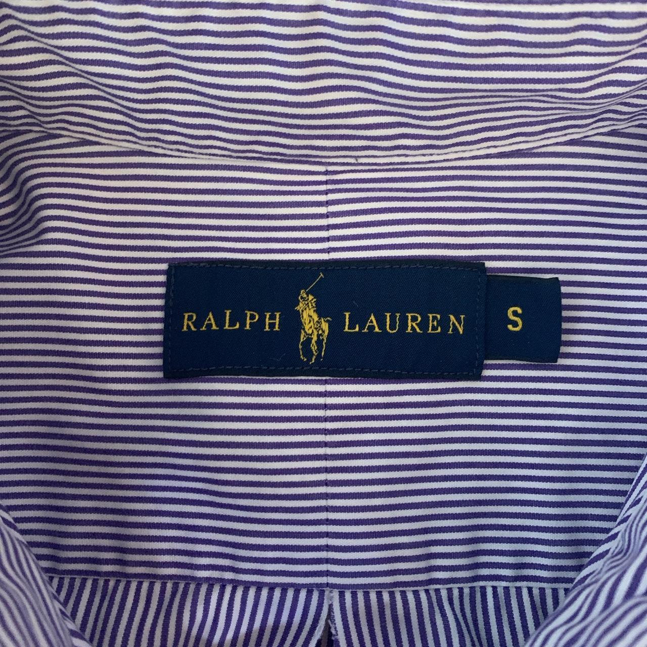 Ralph Lauren Men's Purple and White Shirt | Depop