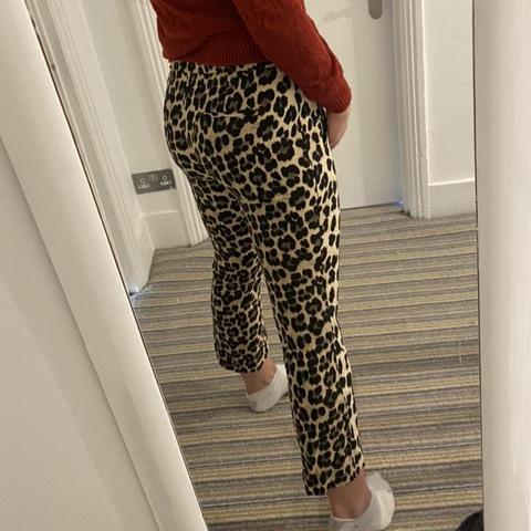 Zara leopard outlet trousers