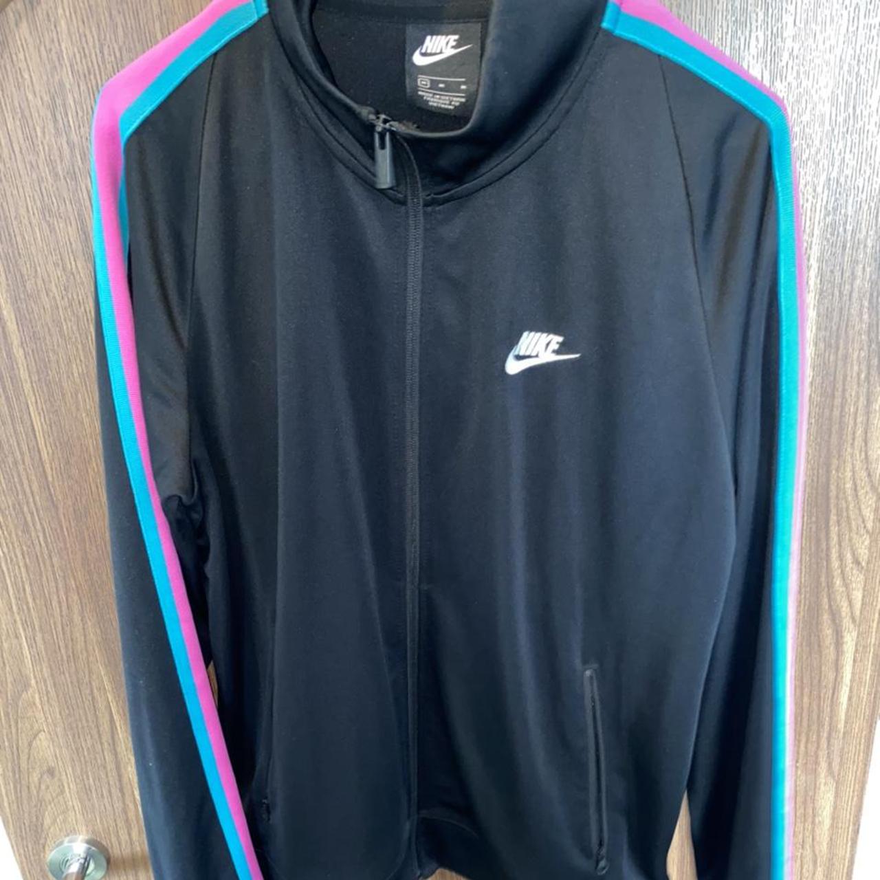 Nike tribute jacket sales black and pink