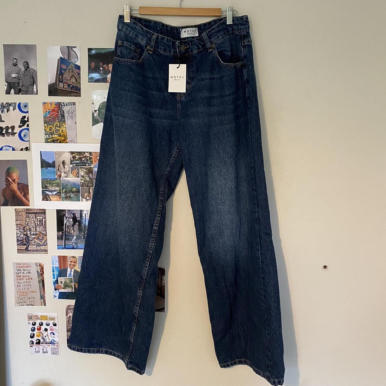 Motel x Jacquie roomy extra wide low rise jeans... Depop
