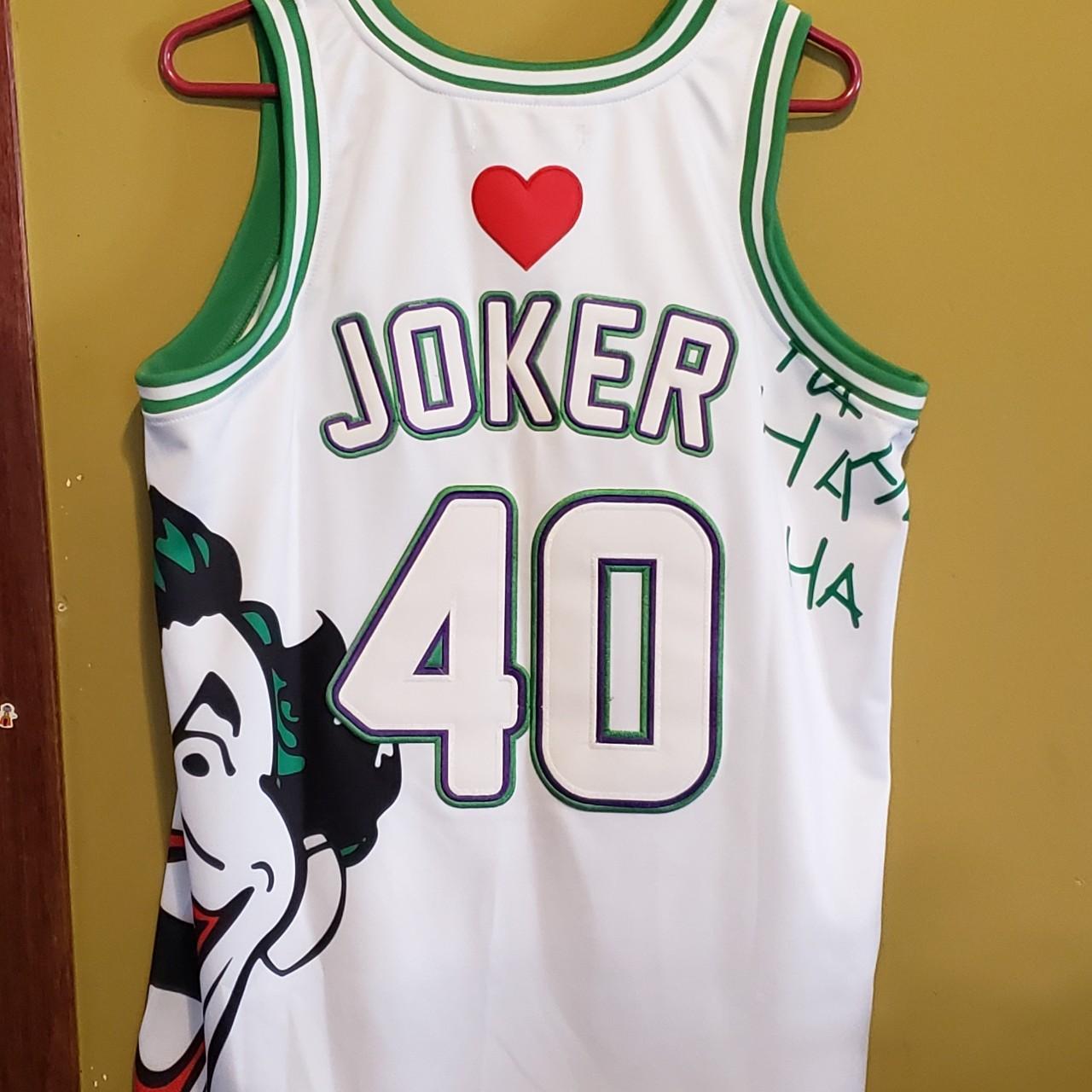 Joker Supervillain #40 Retro Basketball Jersey