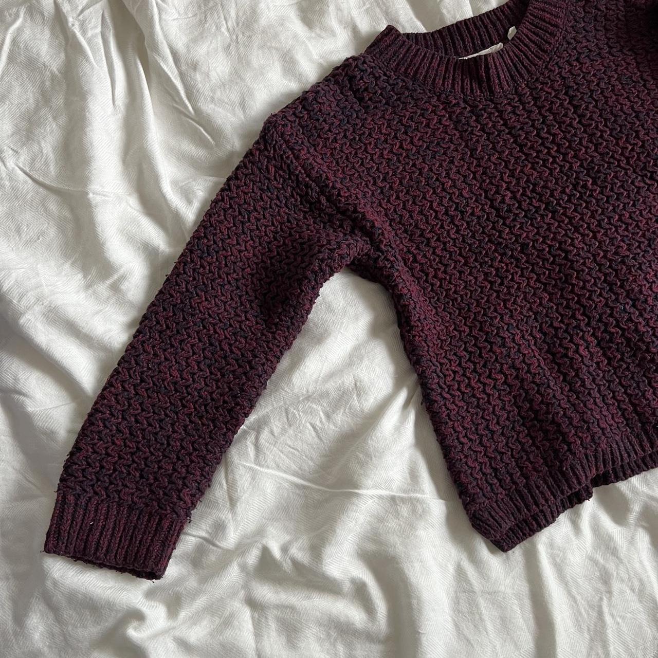 H&M Women's Burgundy Jumper | Depop