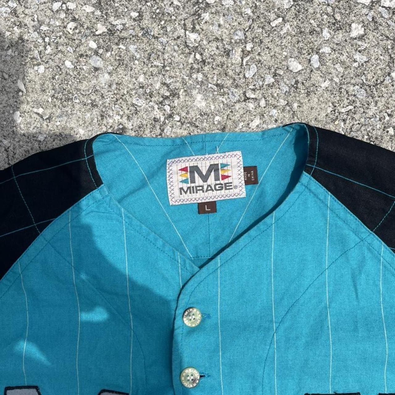 VTG Miami Florida Marlins Jersey Shirt Black Sewn - Depop