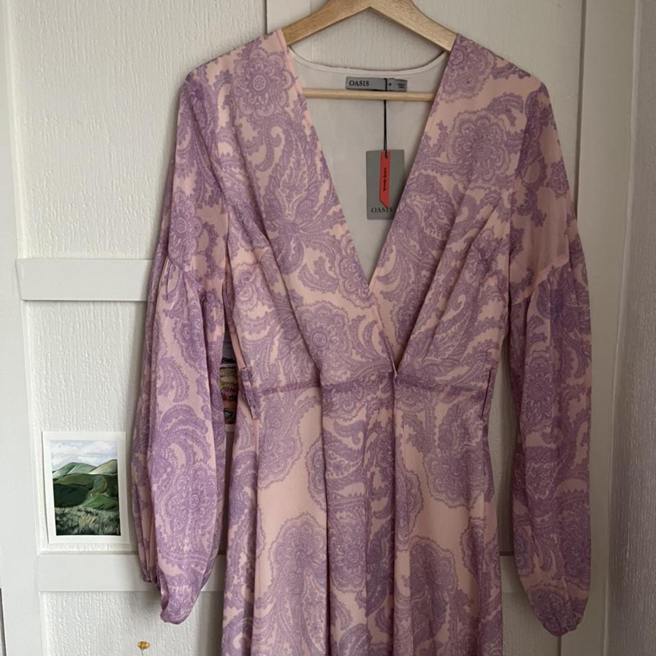 Oasis midi wrap dress in paisley pattern. Such a... - Depop