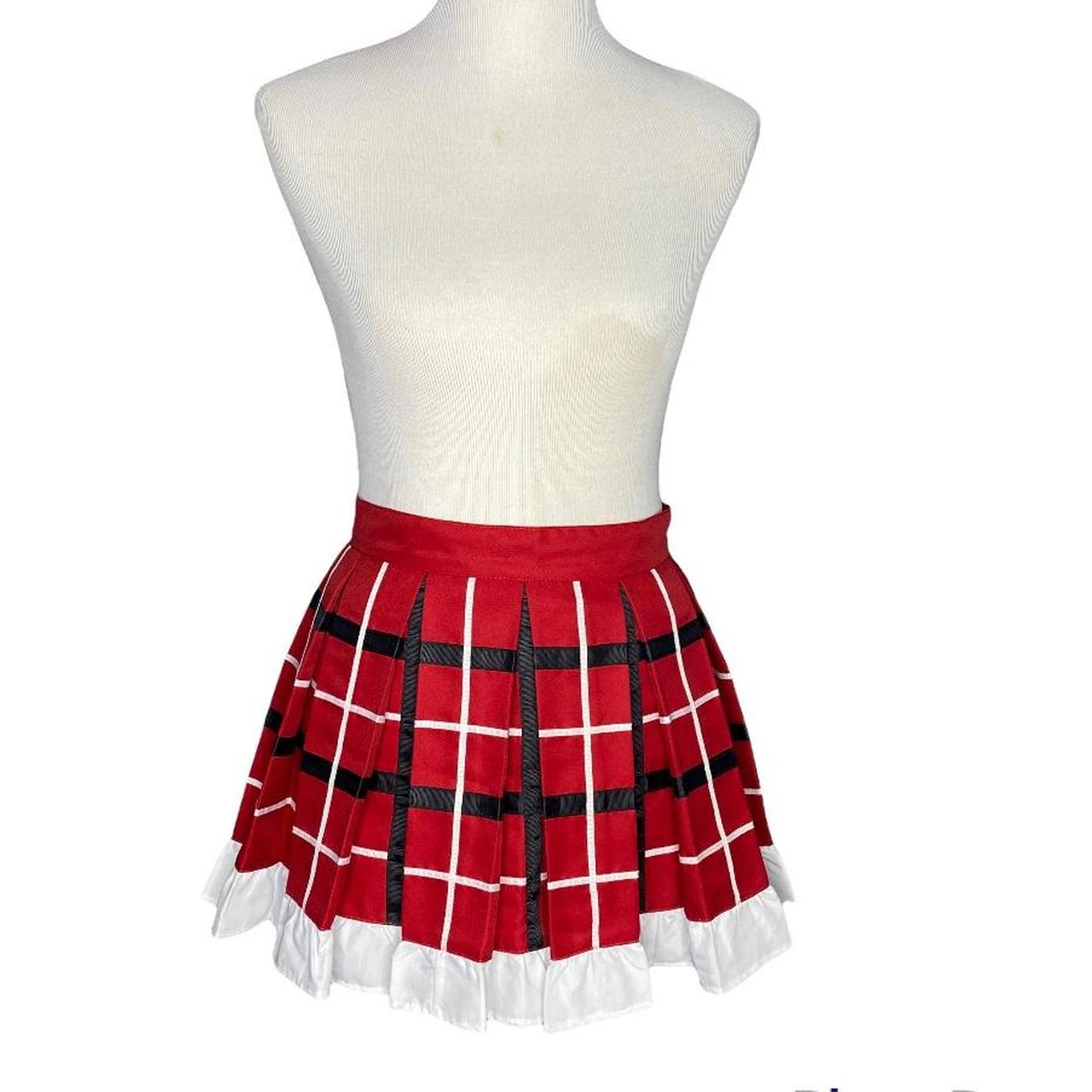 Product Image 1 - Handmade Pleated Mini Skirt Red,