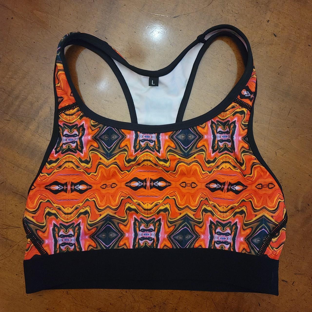 X BY GOTTEX Active Racerback Cutout Sports Bra - Depop