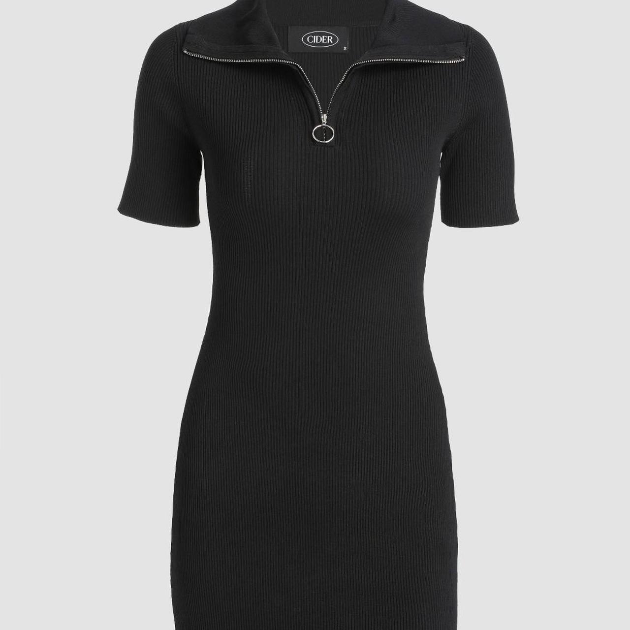 Women's Black and White Dress Depop