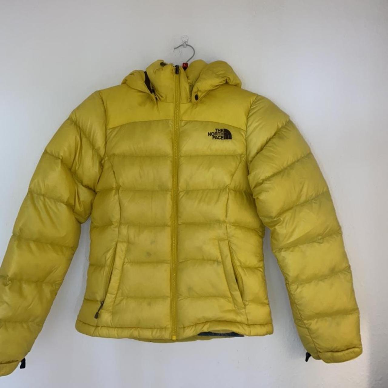 North face yellow puffer best sale jacket women's