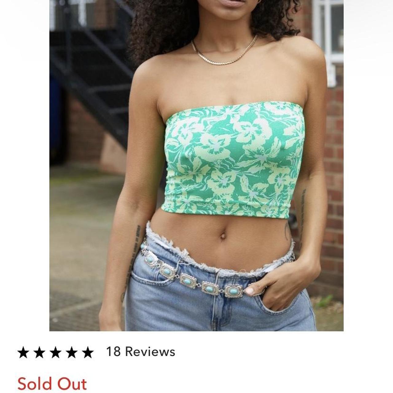 urban outfitters green hawaiian tube... Depop