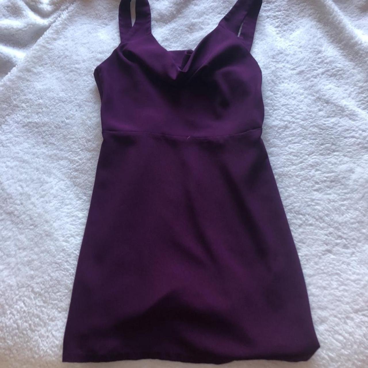 ASOS purple cowl neck dress Tie back Worn once - Depop