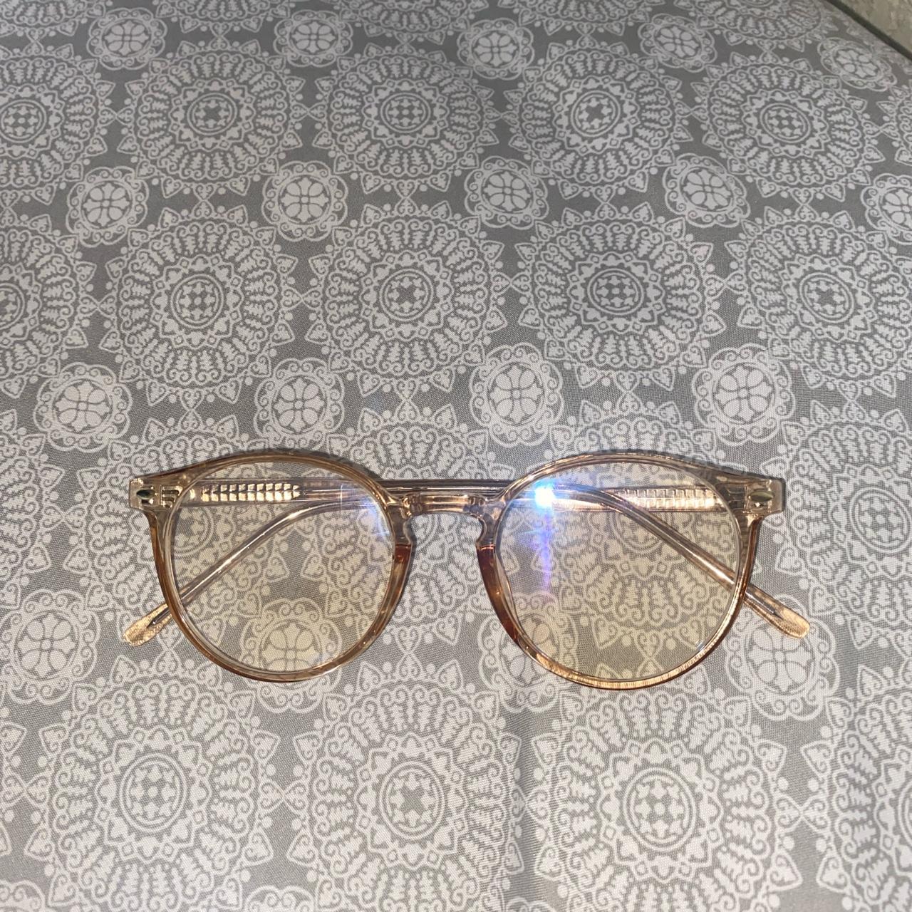 SHEIN Blue light glasses in a cute brown tone, with... Depop