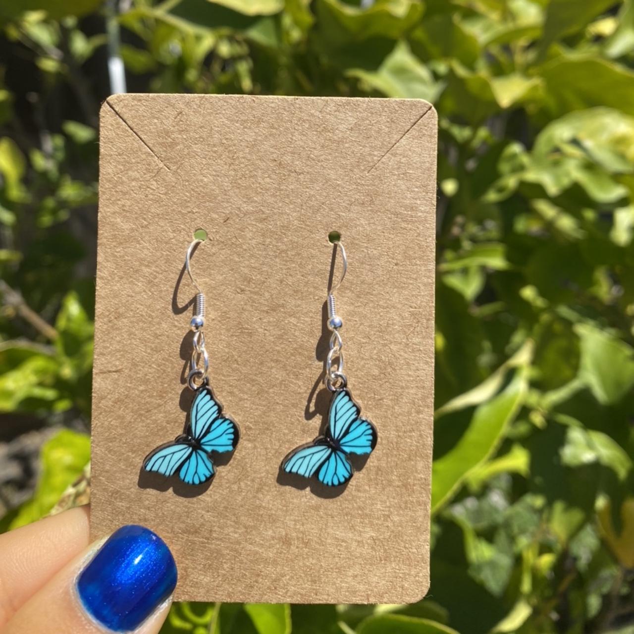 Butterfly earrings 🦋 Handmade by me with... - Depop