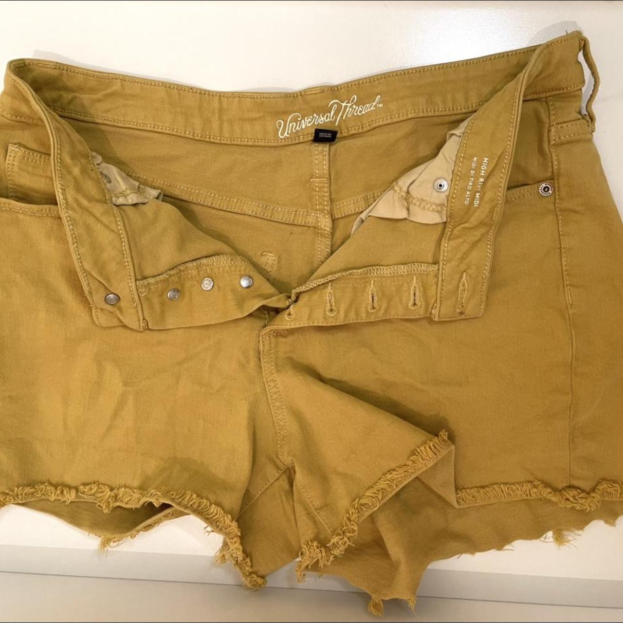 Universal Thread Women's Yellow Shorts Depop