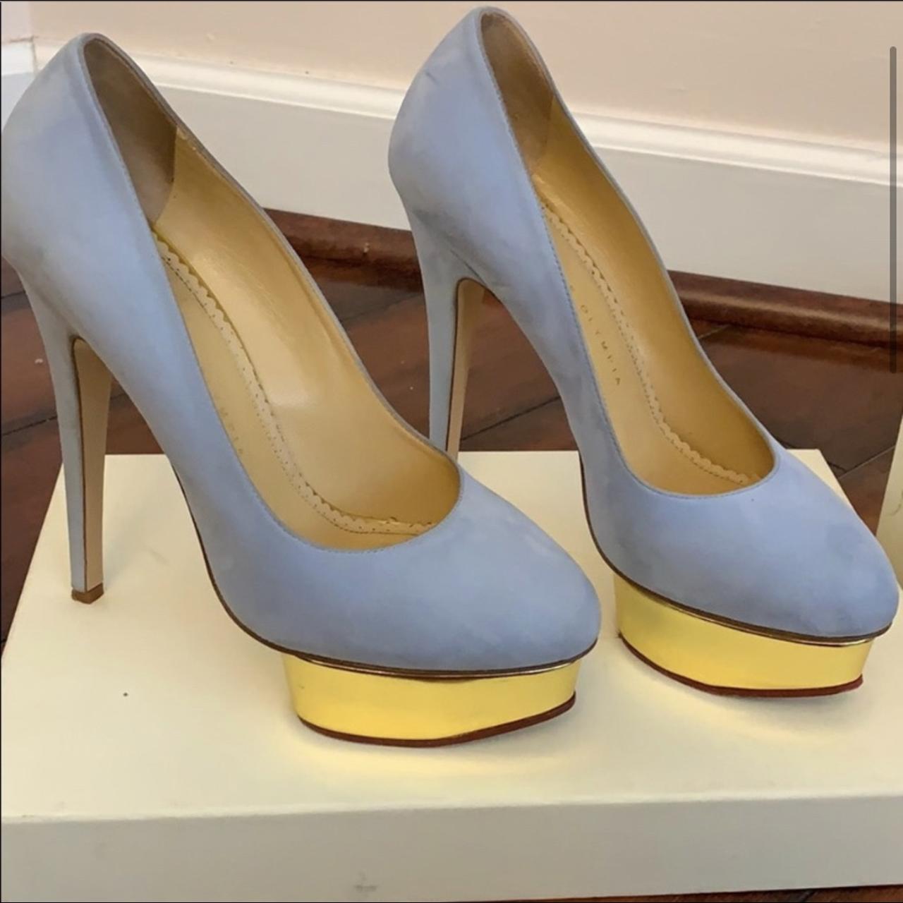 Charlotte olympia store suede platform pumps