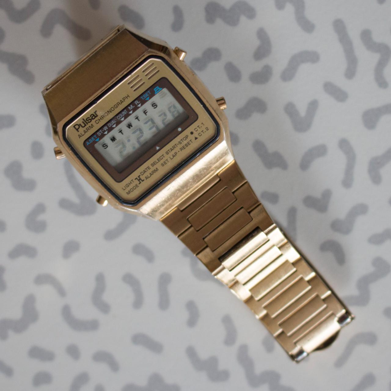 engraved digital watch