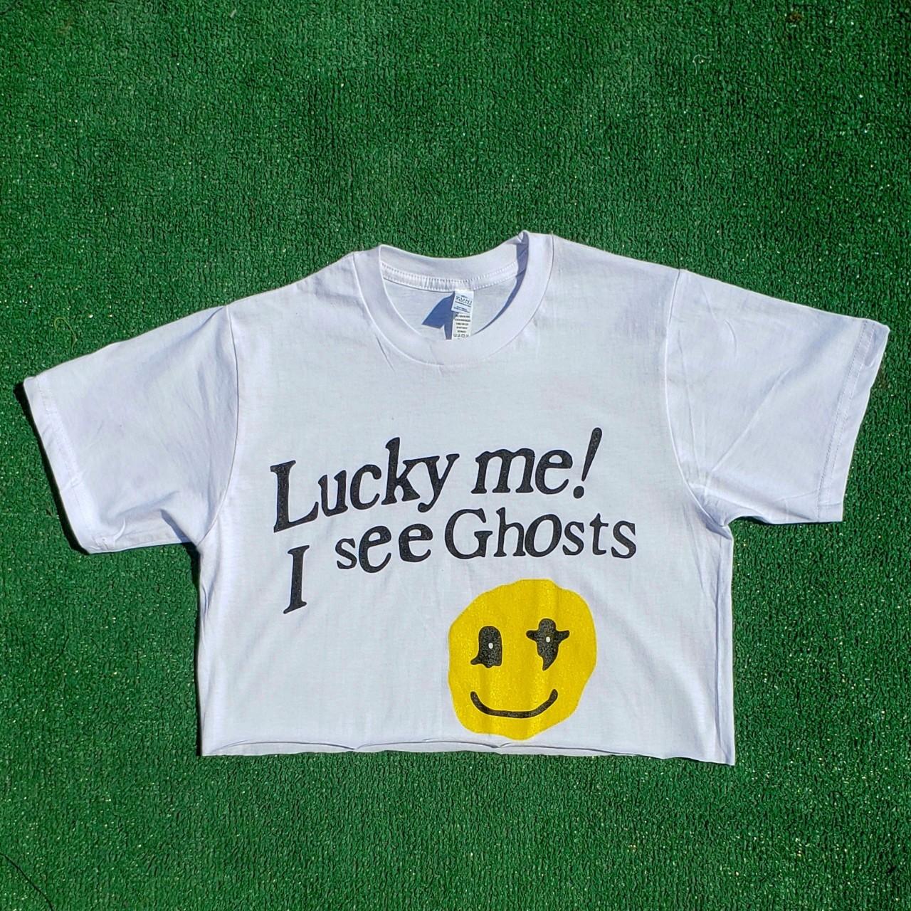 Kanye west Lucky me I see ghosts cropped top Depop