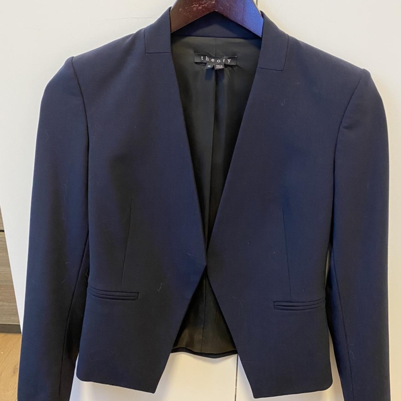 Theory 2024 collarless blazer