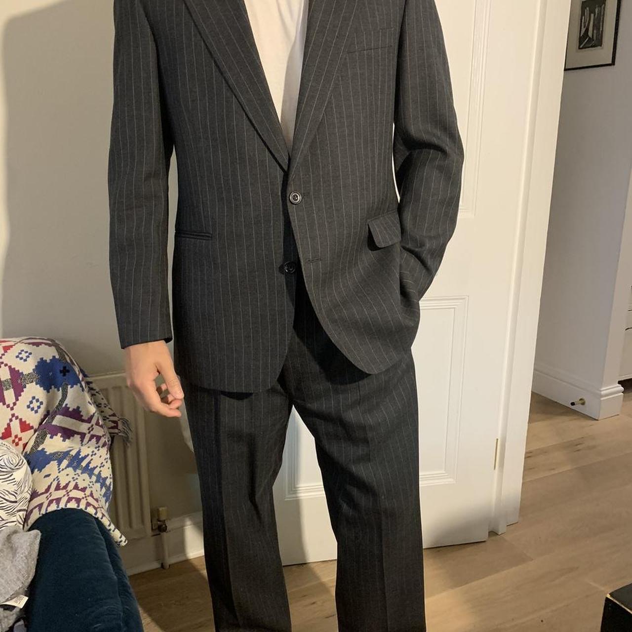 Mens vintage pinstripe Aquascutum suit. Jacket