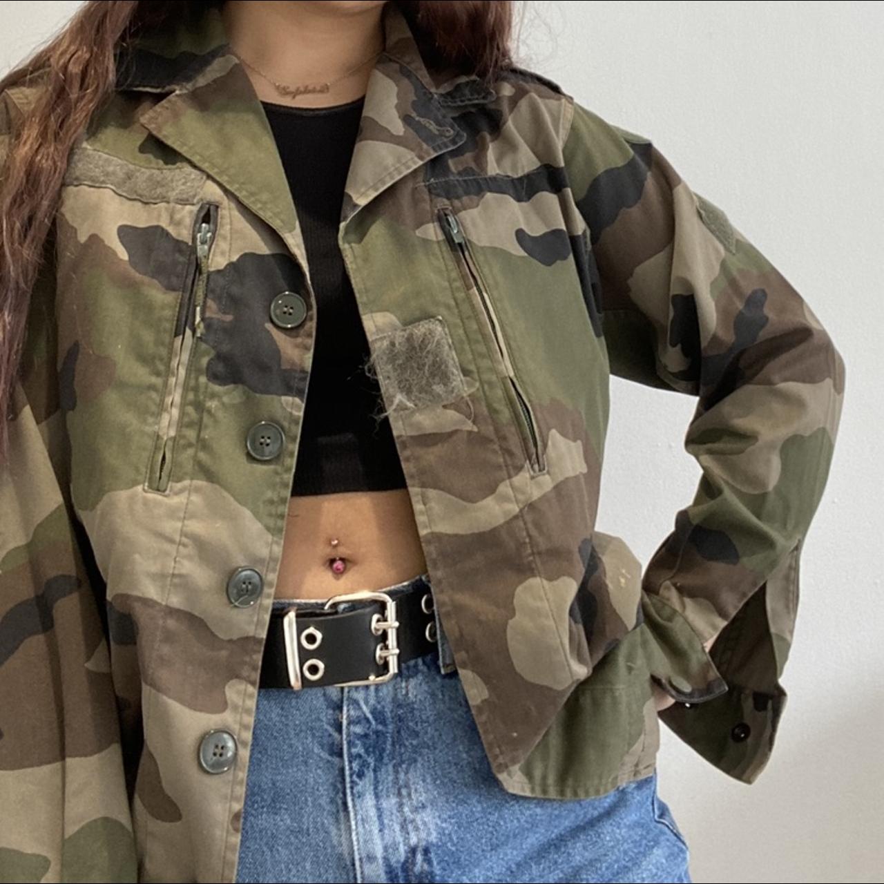 Authentic army camo jacket • fits women’s sizes 612... Depop