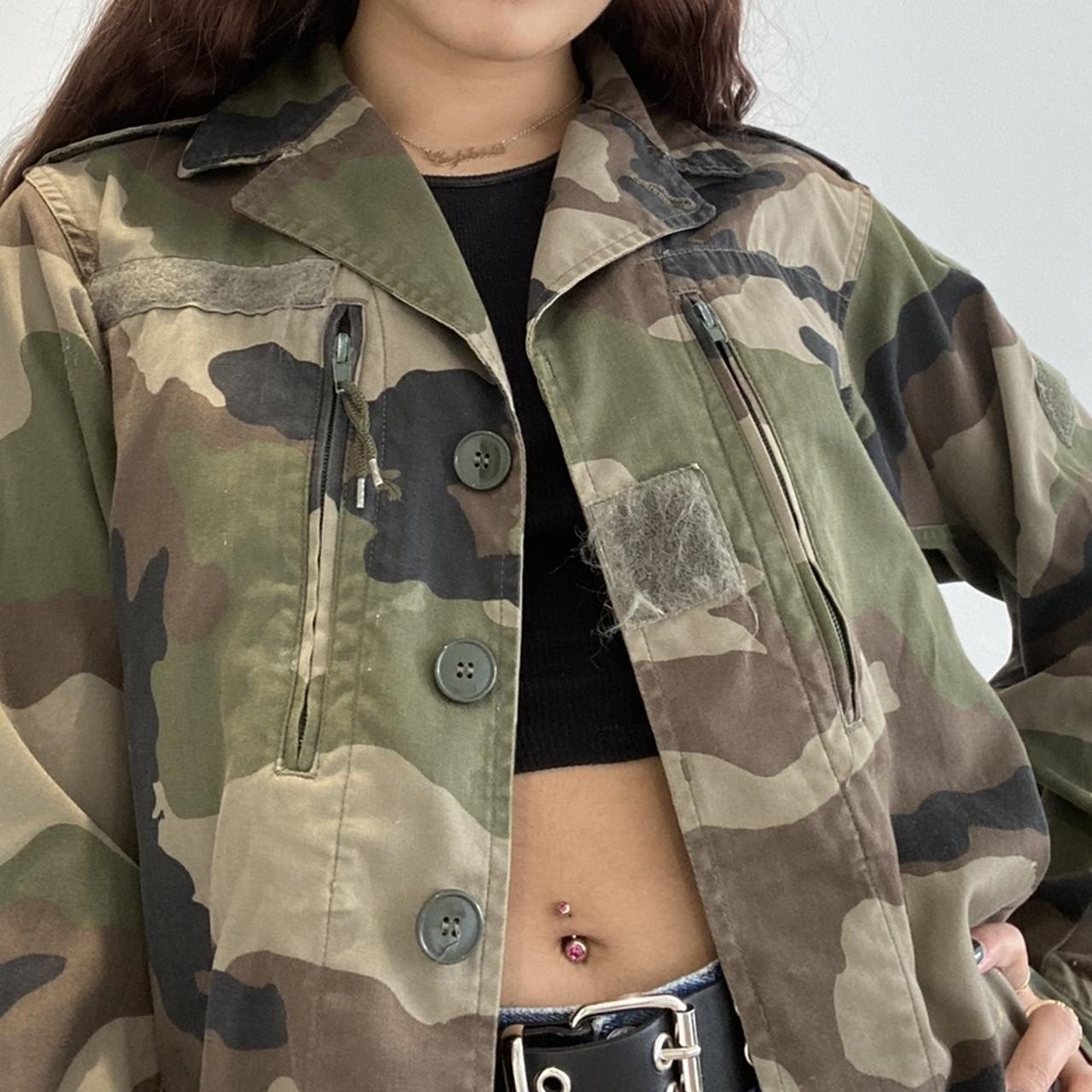 Authentic army camo jacket • fits women’s sizes 612... Depop