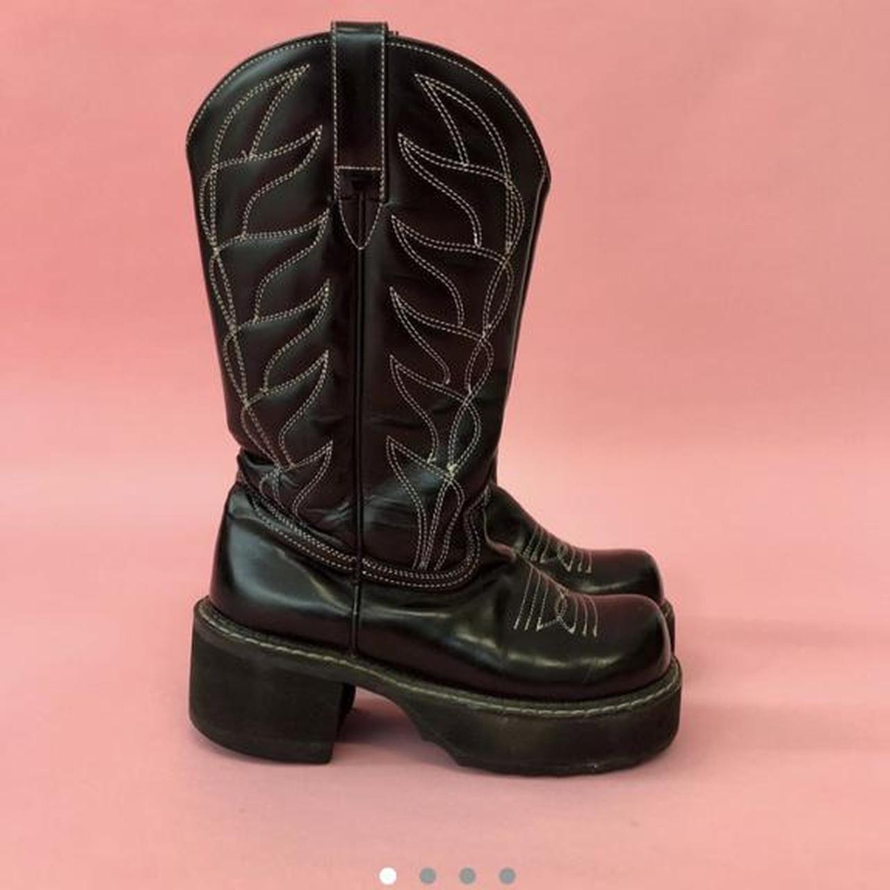 WTB Deadstock John fluevog platform cowboy boots UK. Depop