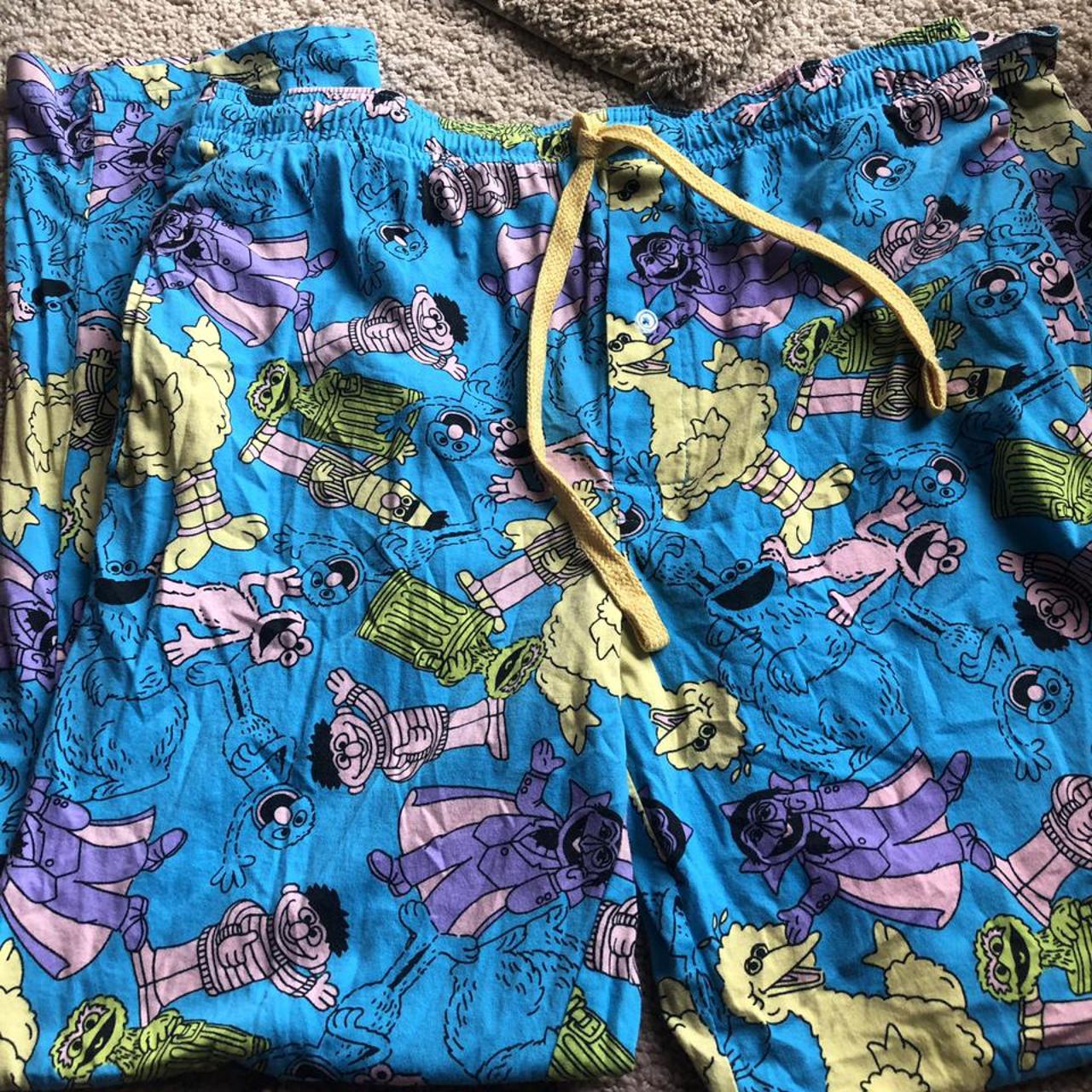 Women's Blue and Yellow Pajamas | Depop