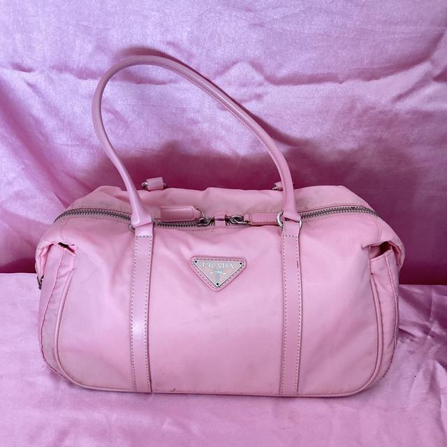 Vintage baby pink Prada bag Minor scuffs as seen Depop