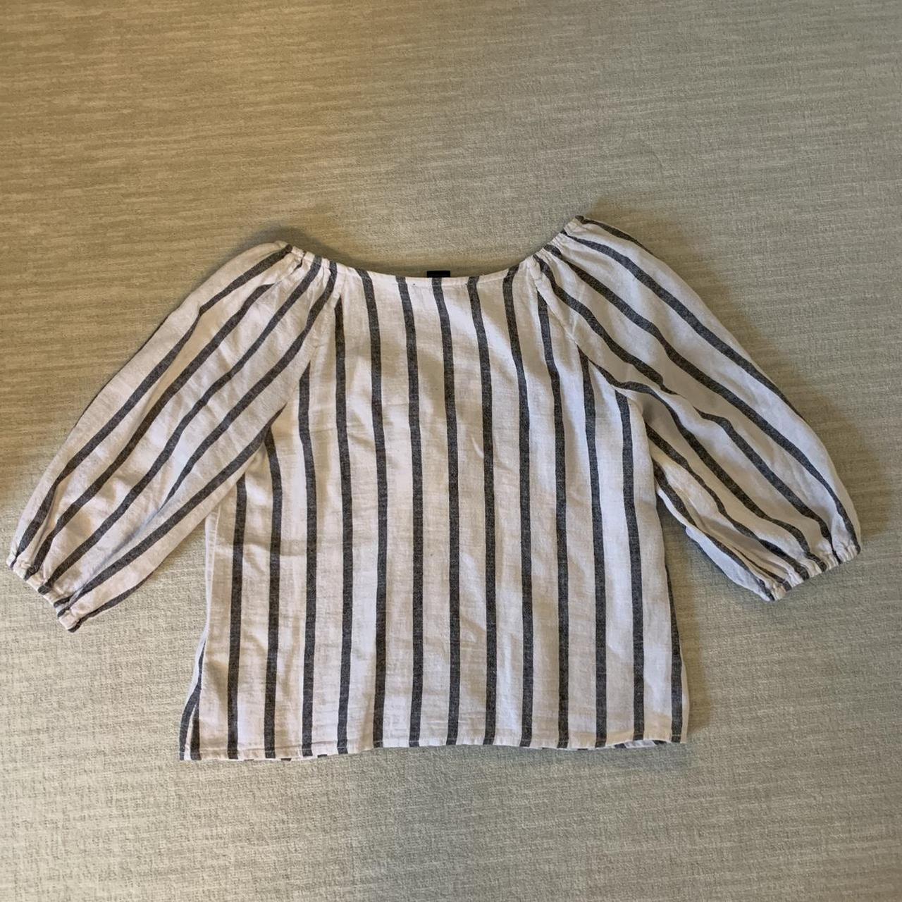 Sanctuary Women S Grey And White Blouse Depop   P0 