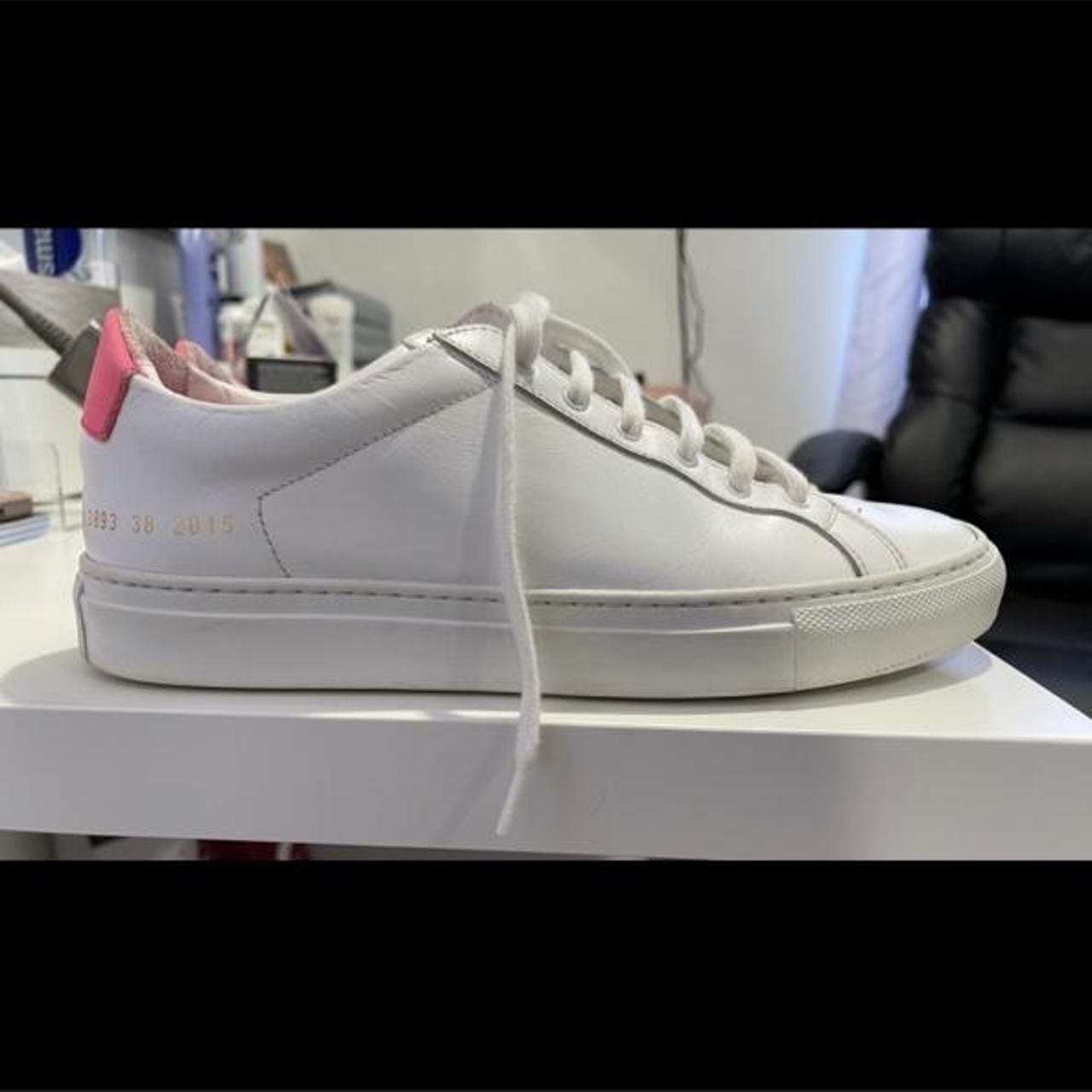 Common Projects Women's Pink and White Trainers
