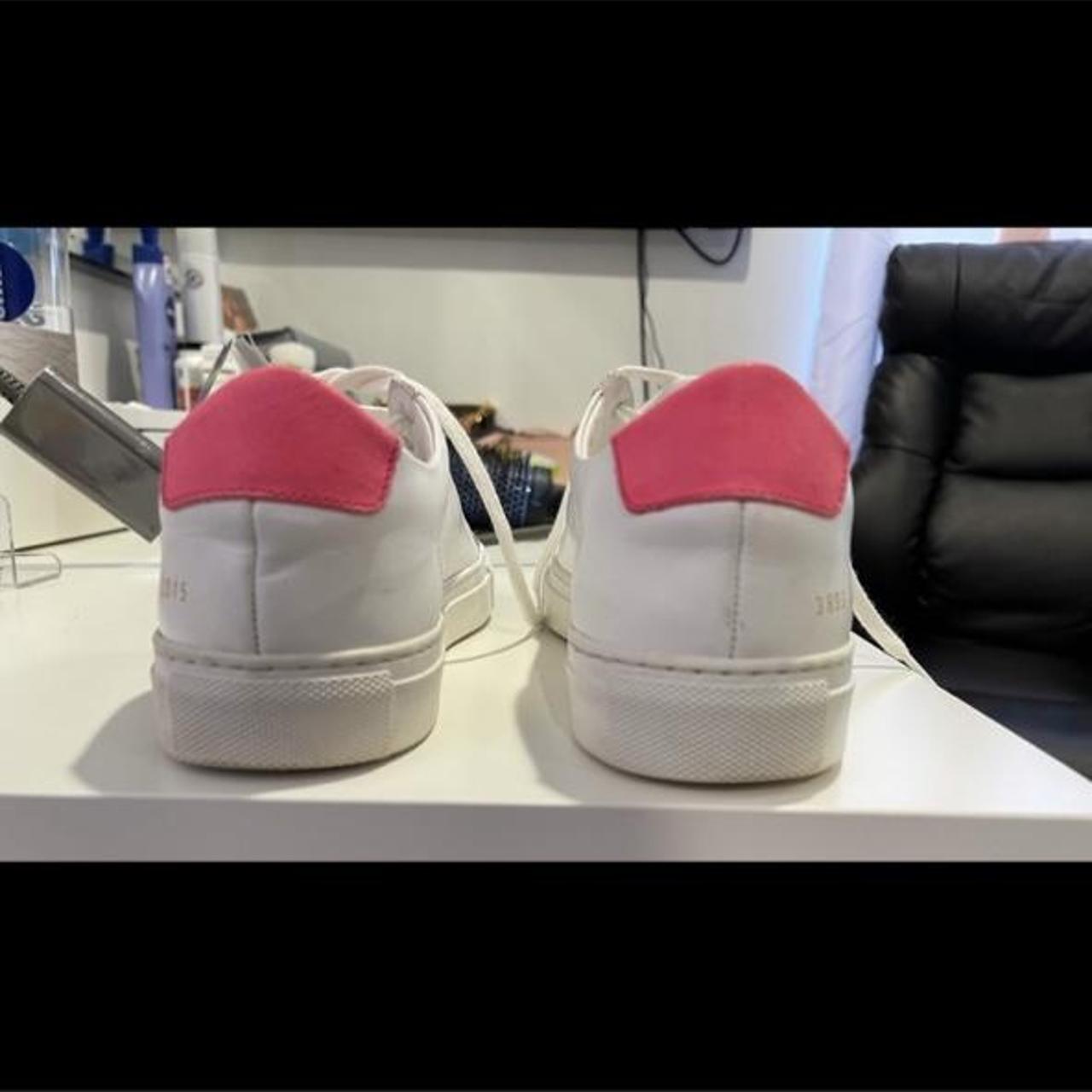 Common Projects Women's Pink and White Trainers (3)