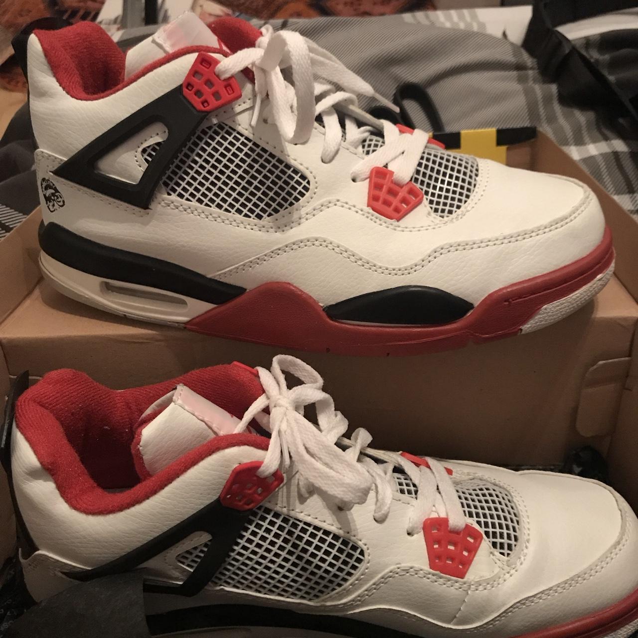 Nike Air Jordan 4’s Fire Red Colour Way. 9.5/10... - Depop