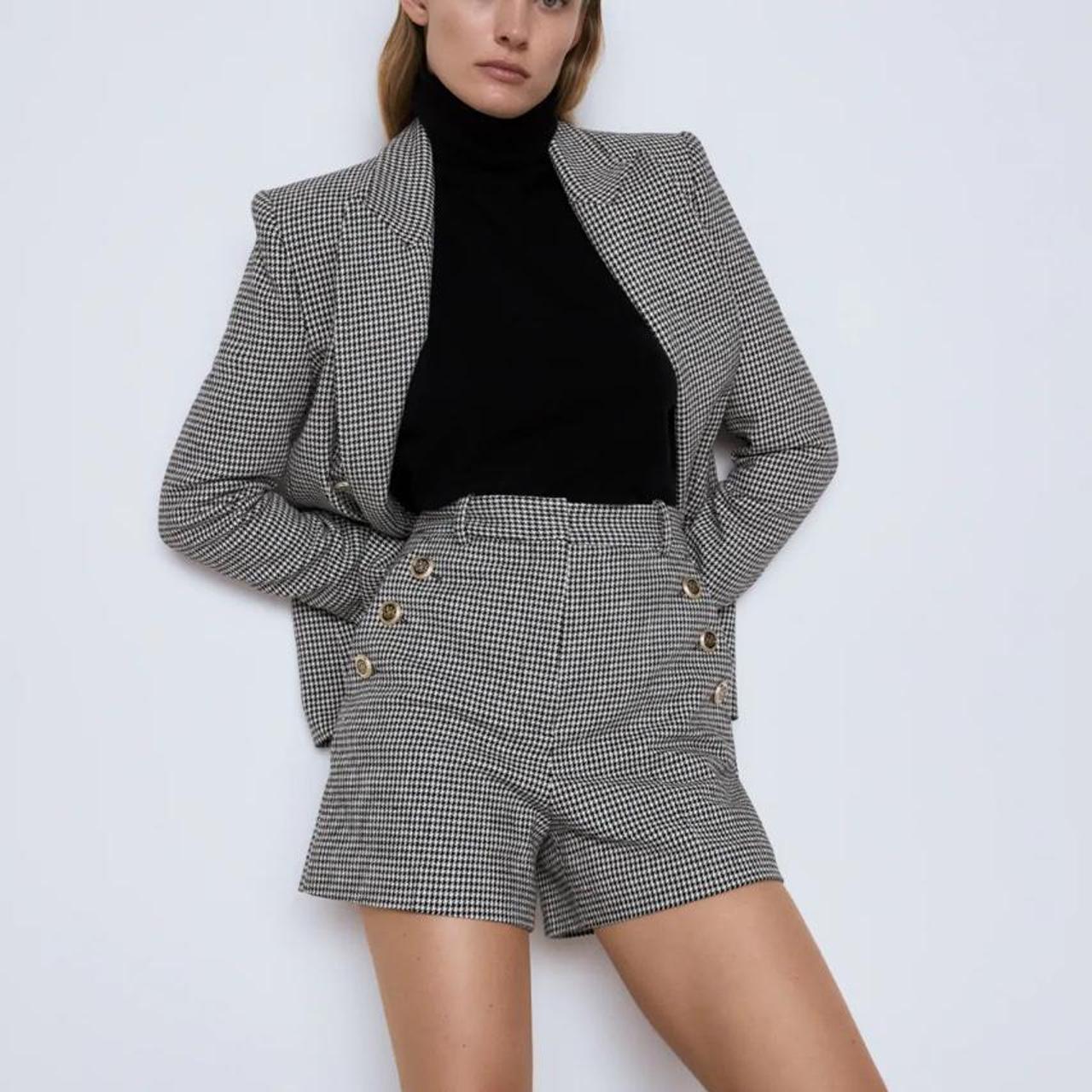 zara dogtooth jacket
